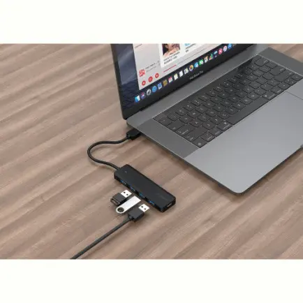 USB-хаб Cablexpert 4 ports USB 3.1 Black (UHB-U3P4P-02)