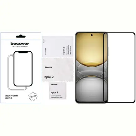 Захисне скло BeCover для Realme C75 Black (713034)
