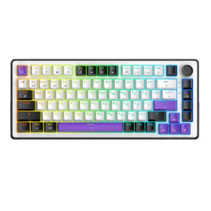 Клавиатура беспроводная Hator Hellyberry HK75 Wireless White/Violet