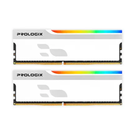 Модуль пам`ятi DDR5 2x16GB/6000 Prologix Onyx White RGB (PRO32GB6000YWR5K)