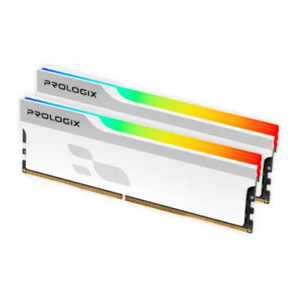 Модуль пам`ятi DDR5 2x16GB/6000 Prologix Onyx White RGB (PRO32GB6000YWR5K)