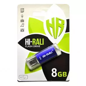 Флеш-накопичувач USB 8GB Hi-Rali Rocket Series Blue (HI-8GBVCBL)