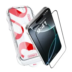 Захисне скло Intaleo з аплікатором Intaleo MagicBox для Apple iPhone 16 Pro Black (4820266742911)
