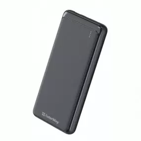 Универсальная мобильная батарея ColorWay Slim 10000mAh Black (CW-PB100LPF2BK)