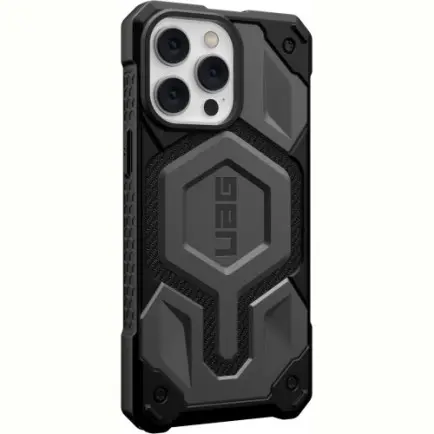 Чохол-накладка Urban Armor Gear Monarch Pro with MagSafe для Apple iPhone 14 Pro Max Kevlar Silver (114031113933)