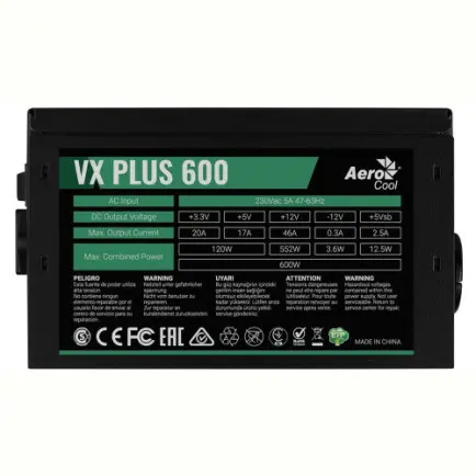 Блок живлення AeroCool VX Plus 600 (ACPN-VS60NEY.11)