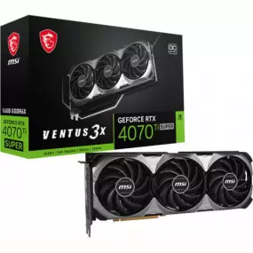 Відеокарта GF RTX 4070 Ti Super 16GB GDDR6X Ventus 3X  OC MSI (GeForce RTX 4070 Ti SUPER 16G VENTUS 3X OC)