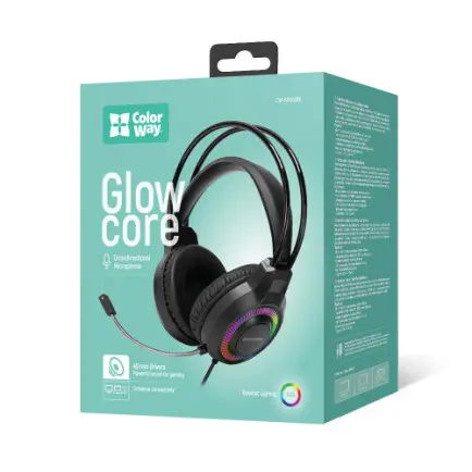 Гарнитура СolorWay GlowCore RGB Black (CW-HPG02BK)