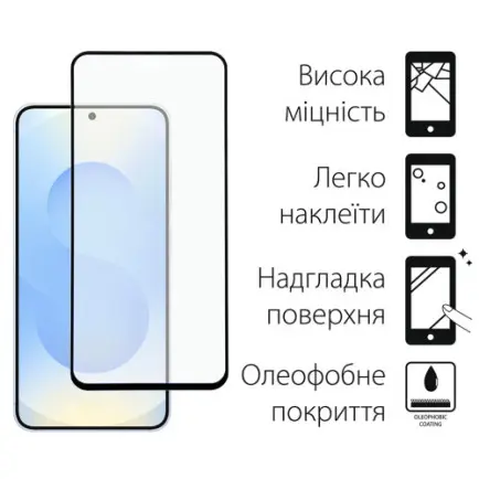 Защитное стекло Dengos для Samsung Galaxy S25+ SM-S936 Black Full Glue (TGFG-390)
