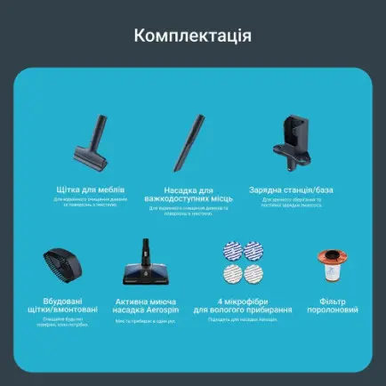 Акумуляторний пилосос Rowenta X-Force Flex 14.80 Animal Aqua RH9BC1WO