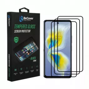 Защитное стекло BeCover для Tecno Camon 18 Premier Black (707327)