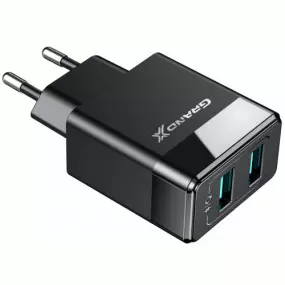 Сетевое зарядное устройство Grand-X (2xUSB 2.4А)