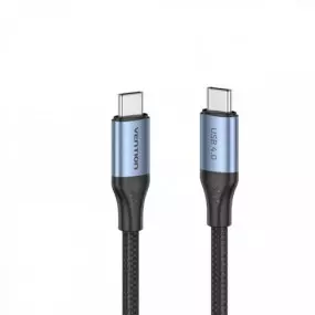 Кабель Vention USB-C - USB-C, 1 m, Black/Blue (TAVHF)