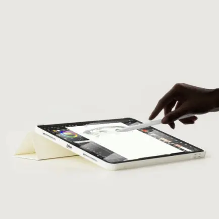 Чeхол-книжка BeCover Tri Fold Soft TPU Silicone для Apple iPad Air 13" M2 2024 Beige (711740)