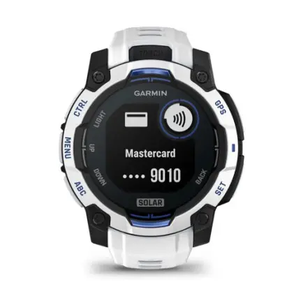 Смарт-годинник Garmin Instinct 3 45mm Solar Whitestone with Whitestone/Bolt Blue Silicone (010-02934-43)