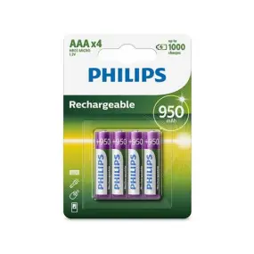 Аккумулятор Philips AAA/HR03 Ni-MH 950 mAh BL 4шт