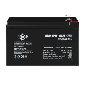 Аккумуляторная батарея LogicPower 12V 7AH (LP 6-DZM-7 Ah)