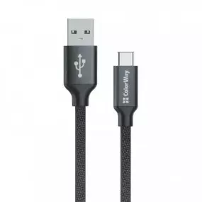 Кабель ColorWay USB-USB Type-C, 1м Black (CW-CBUC003-BK)