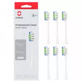 Насадка для зубної електрощітки Oclean P1C1 W06 Professional Clean Brush Head White (6 шт)