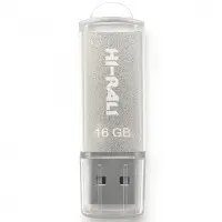 Флеш-накопитель USB 16GB Hi-Rali Rocket Series Silver (HI-16GBVCSL)