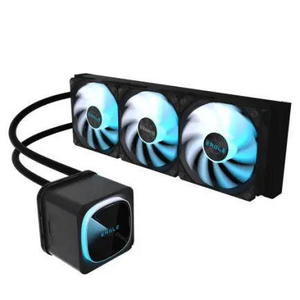 Система водяного охлаждения Gigabyte Eagle 360, Intel:1150/1151/1152/1155/1156/1200/1700/1851, AMD:AM5/AM4, 397x120x27мм, 4-pin