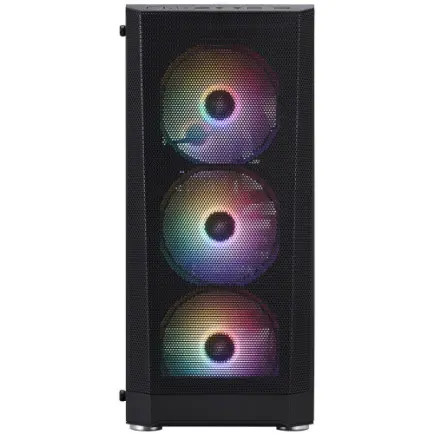 Корпус 1stPlayer FD5-M-BK-4F1 Black без БП