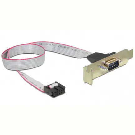 Планка Cablexpert CC-DB9ML-01 COM-port DB9 низкопрофильная, 0.4 м