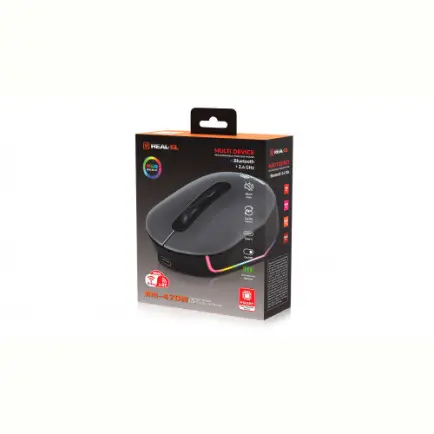 Мышь беспроводная REAL-EL RM-470W Dark Gray