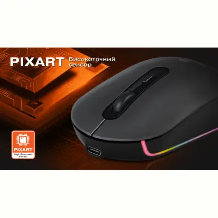 Мышь беспроводная REAL-EL RM-470W Dark Gray