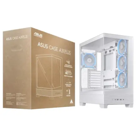 Корпус Asus A31 Plus White Tempered Glass без БЖ (90DC00R3-B19000)