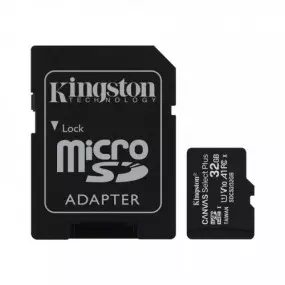 Карта памяти MicroSDHC 2x32GB UHS-I Class 10 Kingston Canvas Select Plus R100MB/s + SD-адаптер (SDCS2/32GB-2P1A)