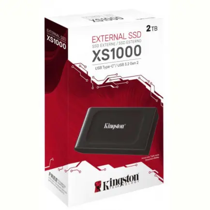 Накопитель внешний SSD Portable USB 2.0ТB Kingston SXS1000 Black (SXS1000/2000G)