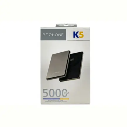 Универсальная мобильная батарея BePhone K5 5000 mAh MagSafe Grey 15W (BP-K5-GR)