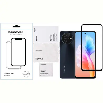Защитное стекло BeCover для Oscal Tiger 12 Black (711579)