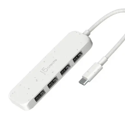 USB-хаб J5create 4 USB-A White (JCH341EW-N)
