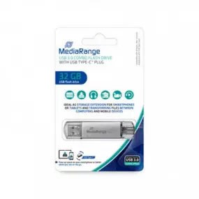 Флеш-накопичувач USB3.0 32GB Type-C MediaRange Silver (MR936)