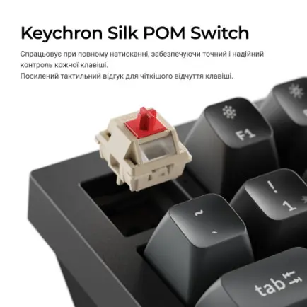 Клавіатура бездротова Keychron Q1 Ultra Keychron Red Switch Black RGB (Q1U-M1-UA)