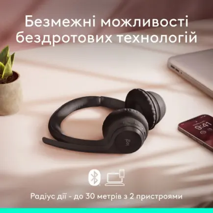 Bluetooth-гарнитура Logitech Zone 300 Wireless Black (981-001407)
