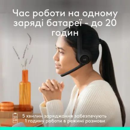 Bluetooth-гарнитура Logitech Zone 300 Wireless Black (981-001407)