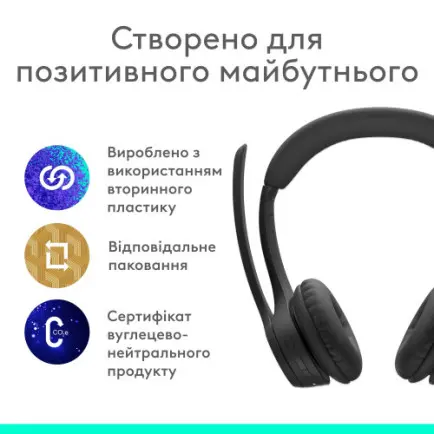 Bluetooth-гарнитура Logitech Zone 300 Wireless Black (981-001407)