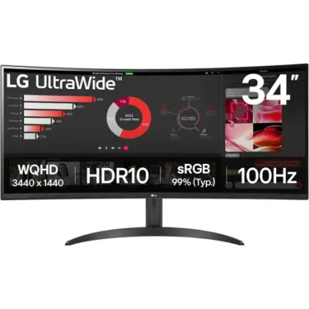 Монітор LG 34" UltraWide 34WR50QK-B IPS Black 100Hz Curved