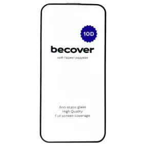 Захисне скло BeCover для Apple iPhone 15 Pro Max 10D Black (711332)