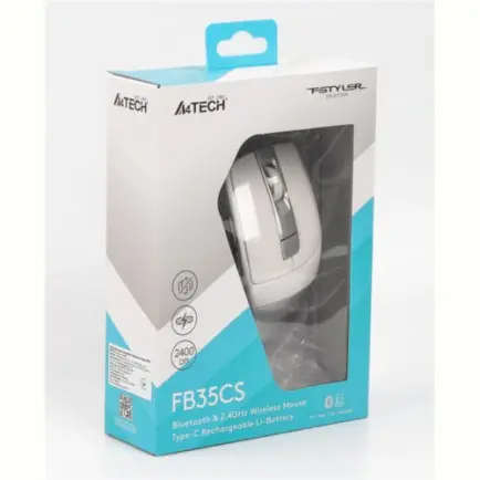 Мышь беспроводная A4Tech Fstyler FB35CS Icy White