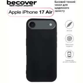Чeхол-накладка BeCover для Apple iPhone 17 Air Black (713758)
