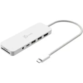 USB-хаб J5create USB-C 6-в-1 White (JCD373EW-N)