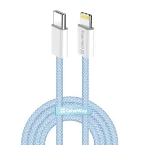 Кабель ColorWay Lightning + USB Type-C (M/M)