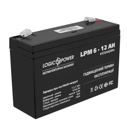 Аккумуляторная батарея LogicPower LPM 6V 12AH (LPM 6 - 12 AH)