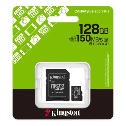 Карта памяти MicroSDXC 128GB UHS-I Class 10 Kingston Canvas Select Plus R150MB/s (SDCS3/128GBSP)