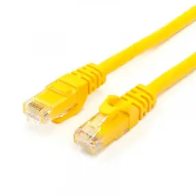 Патч-корд UTP Atcom RJ45, Cat.6, медь, 2 м, желтый