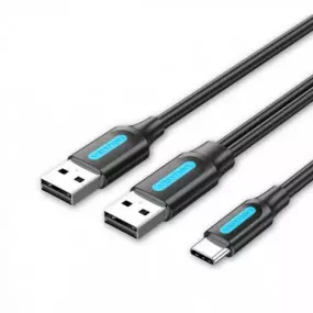 Кабель Vention USB Type-C - 2хUSB (M/M)